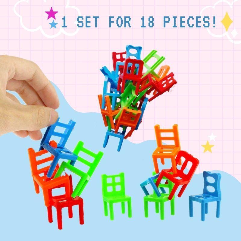 Chairs Stacking Puzzle Game (Set of 18)