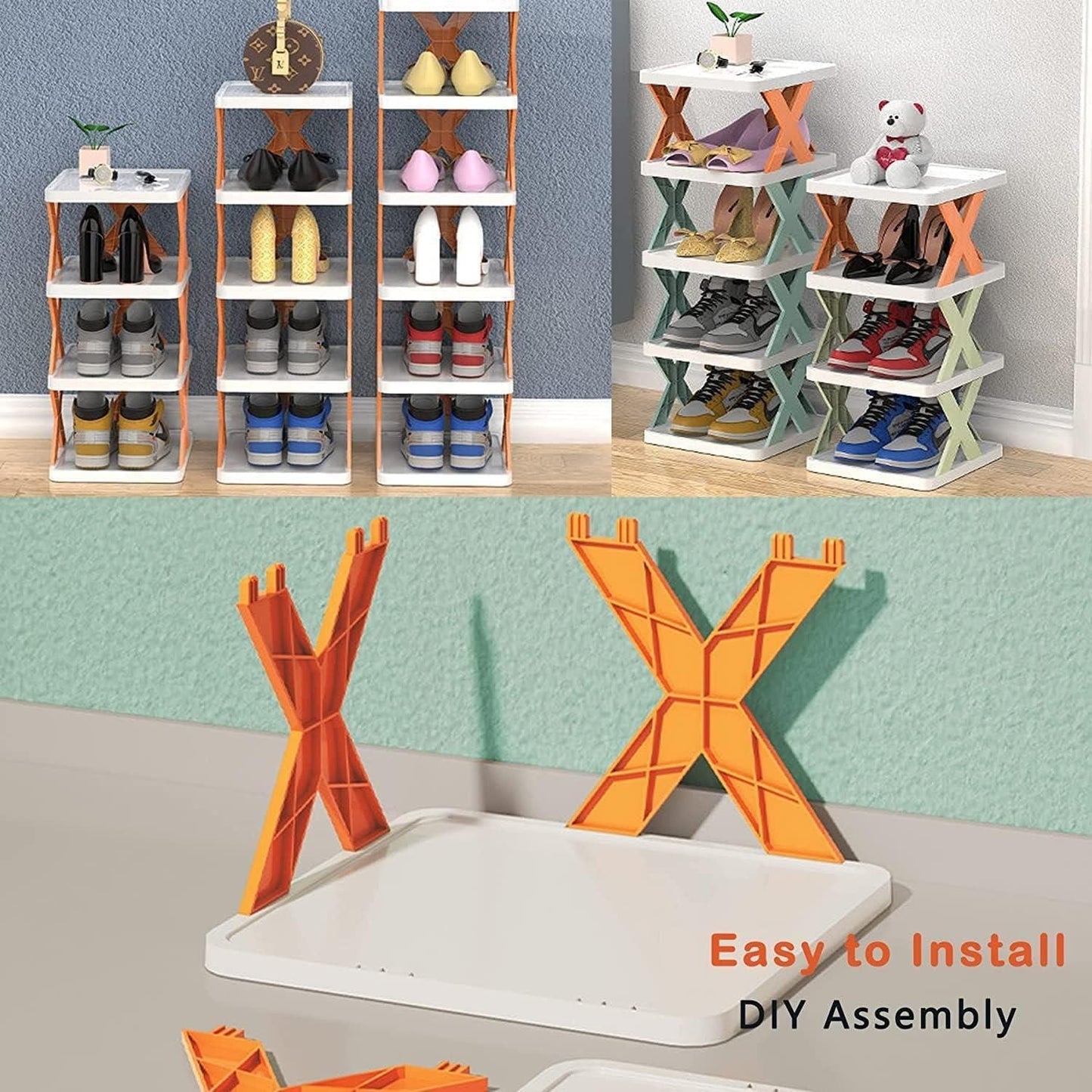 Smart Foldable Shoes Shelf 5 Tier Shoe Rack